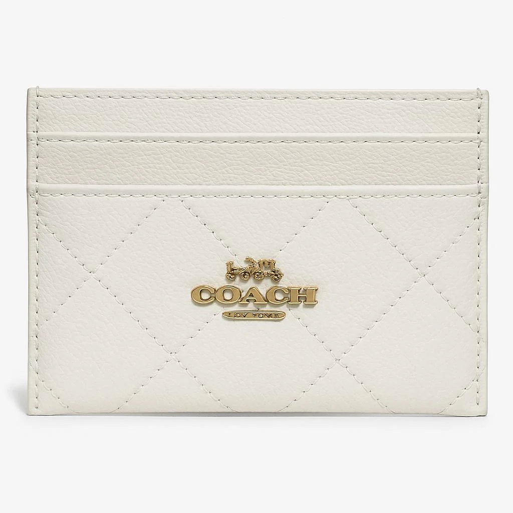 QUILTED CARD CARD HOLDER - WHITE