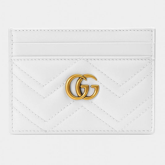 GG MARMONT CARD HOLDER - WHITE