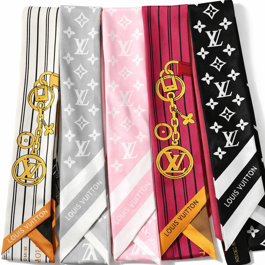 MONOGRAM INFINITY HEADBAND SCARF - BABY PINK