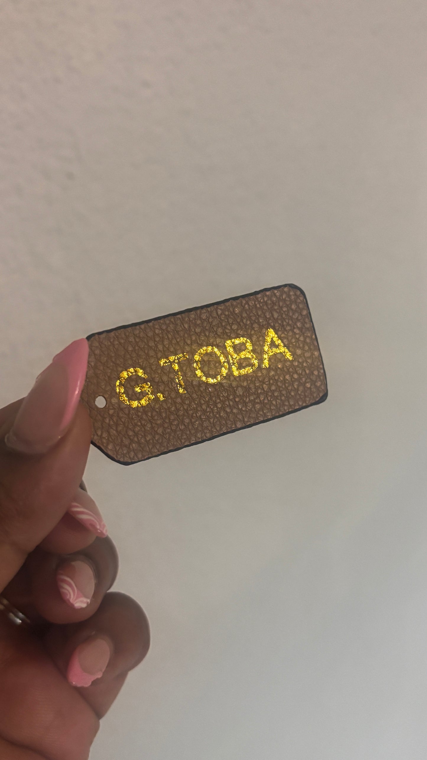 BAG ENGRAVING WITH INITIALS