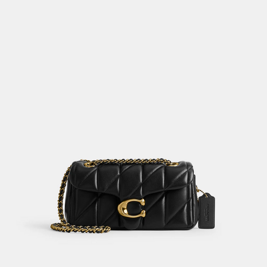 TABBY PILLOW QUILTED BAG BLACK - GOLD