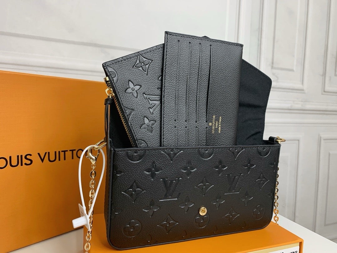 FELICIE POCHETTE BAG - PLAIN BLACK