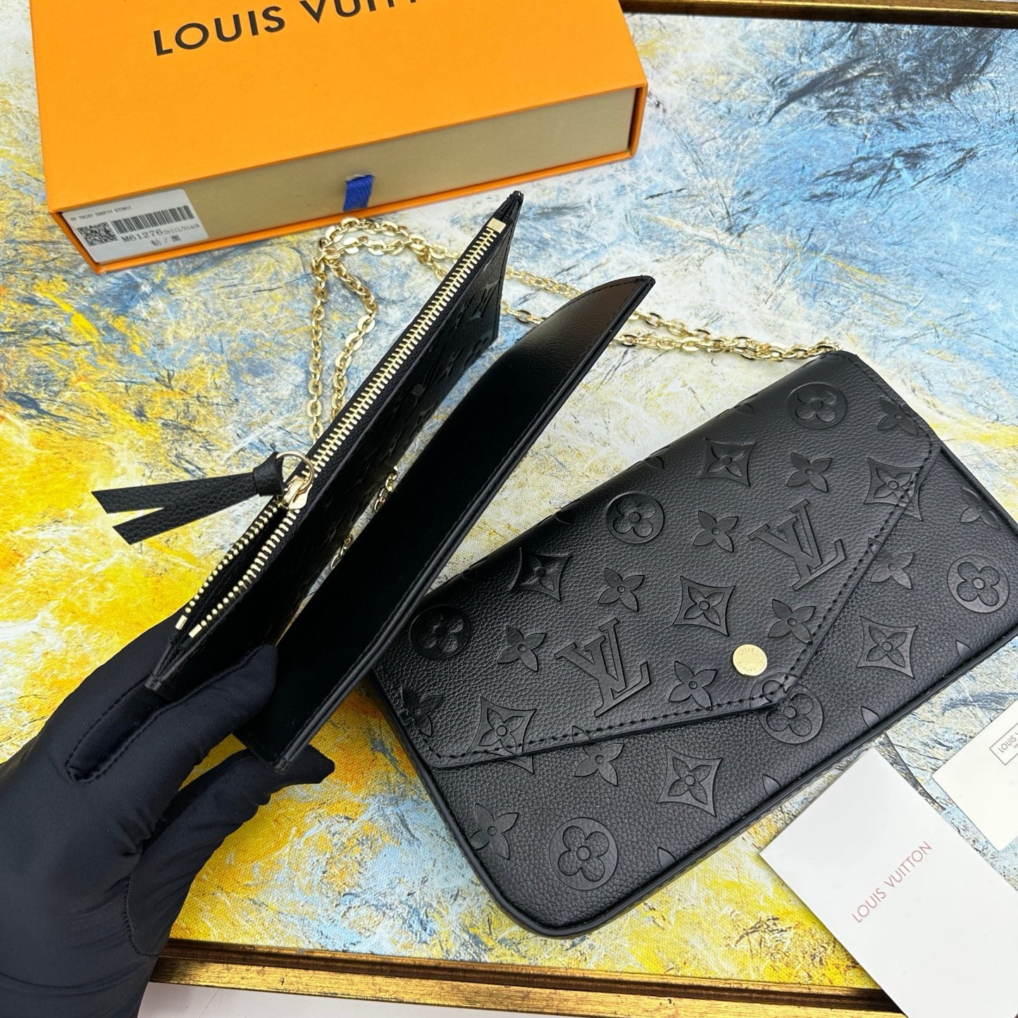 FELICIE POCHETTE BAG - PLAIN BLACK