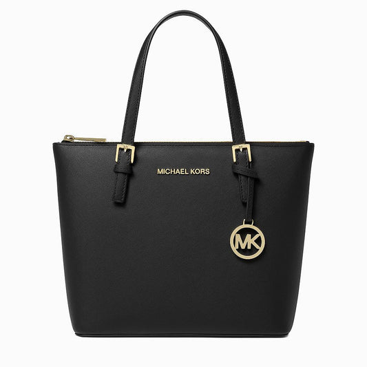 MK - LARGE SAFFIANO LEATHER TOTE BAG - BLACK