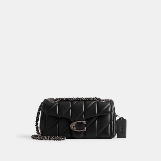 TABBY PILLOW QUILTED BAG BLACK - SILVER