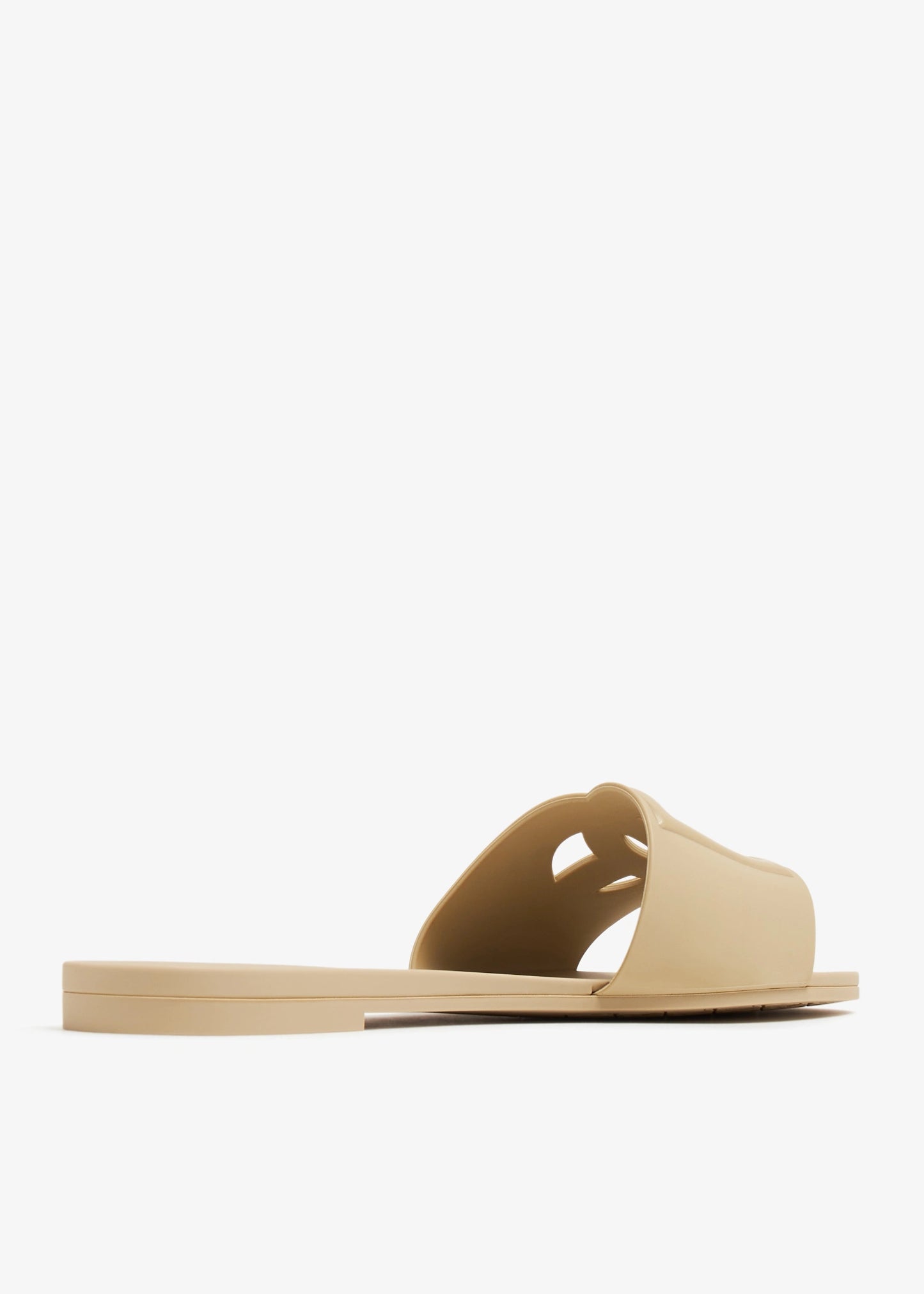DG RUBBER SLIDE SANDALS - NUDE/ BUTTER YELLOW