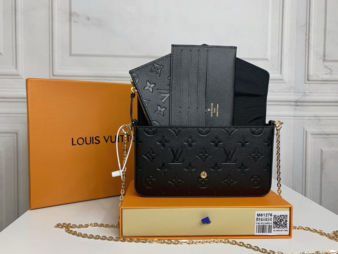 FELICIE POCHETTE BAG - PLAIN BLACK