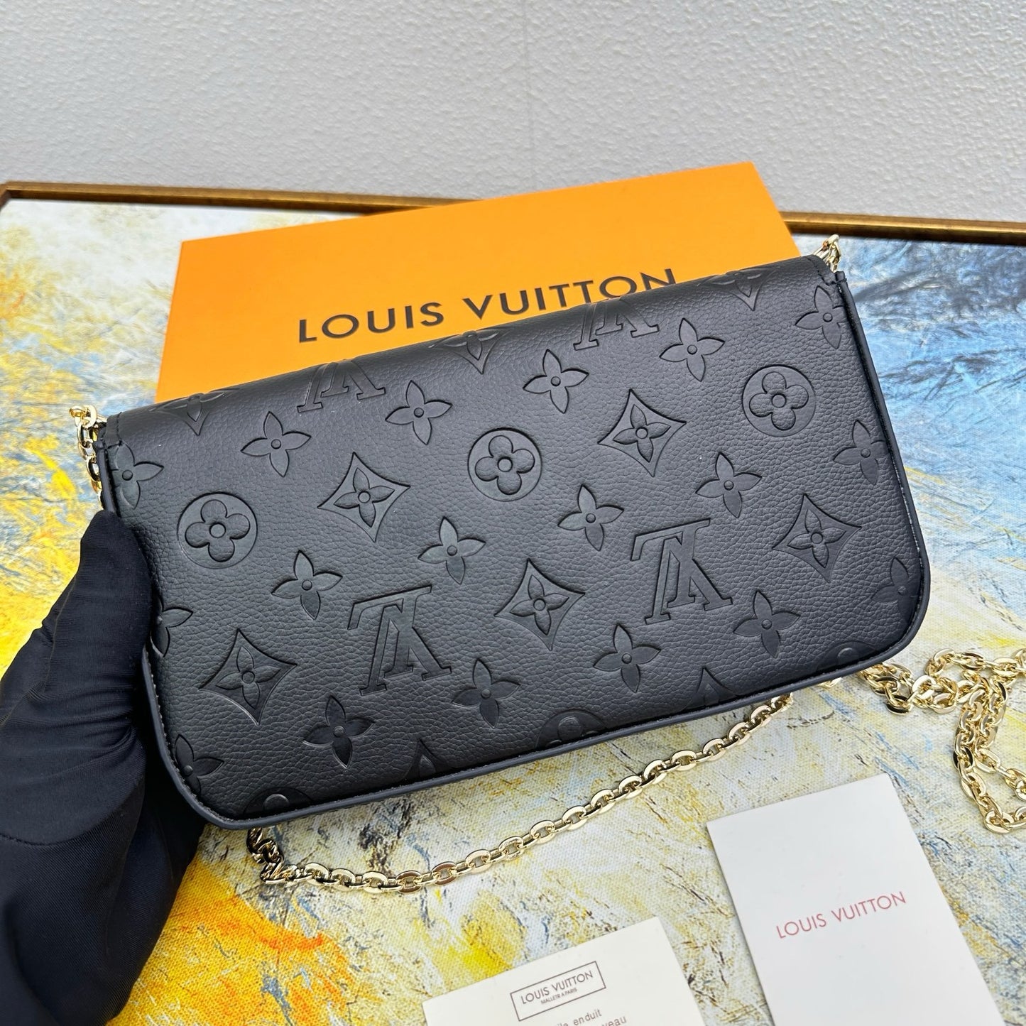 FELICIE POCHETTE BAG - PLAIN BLACK