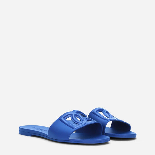 DG RUBBER SLIDE SANDALS-SKY BLUE