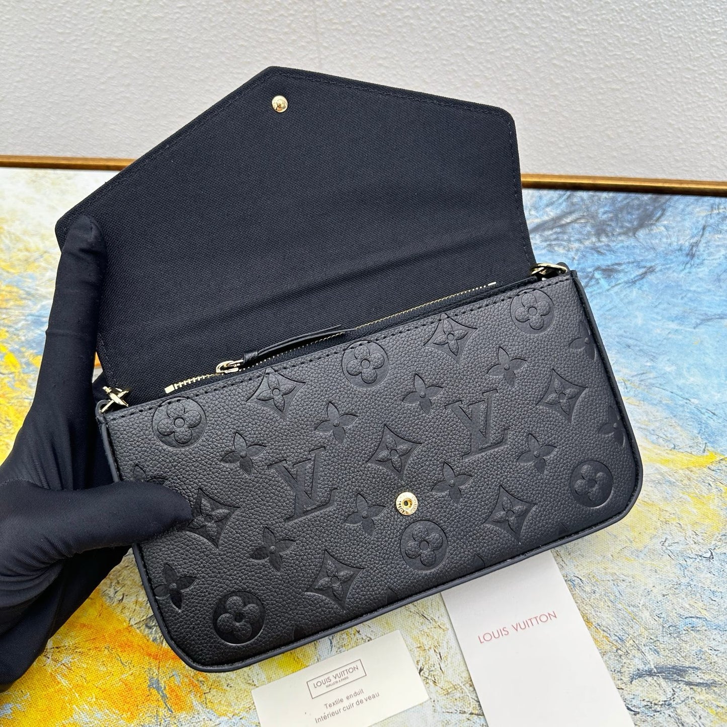 FELICIE POCHETTE BAG - PLAIN BLACK