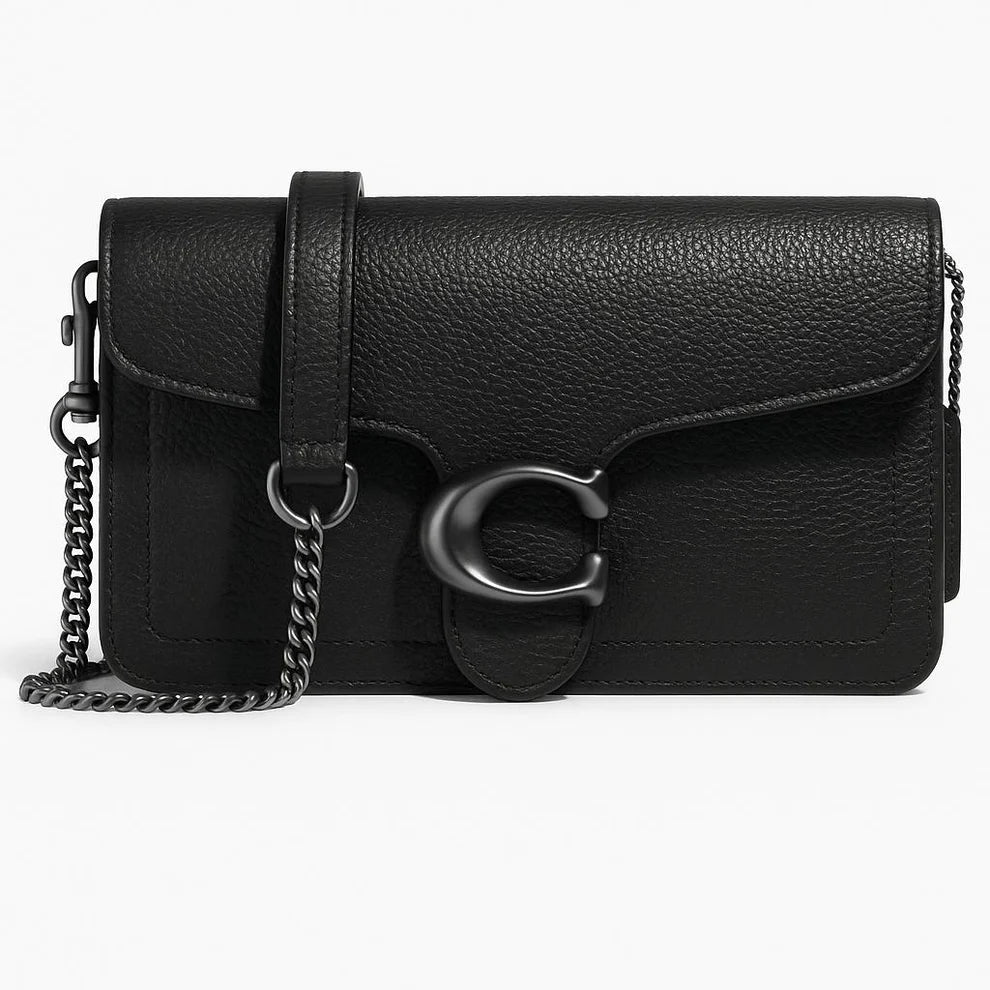 TABBY MINI CHAIN CLUTCH - BLACK