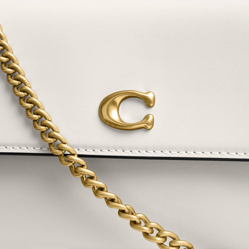 BROOKE FLAP CHAIN BAG - WHITE